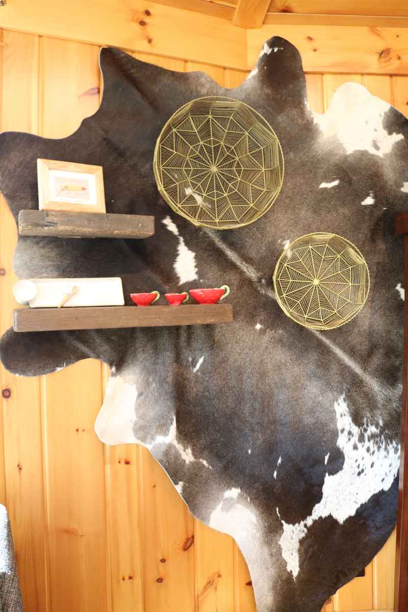 cowhide wall art ideas cabin living lakeside wi 54545