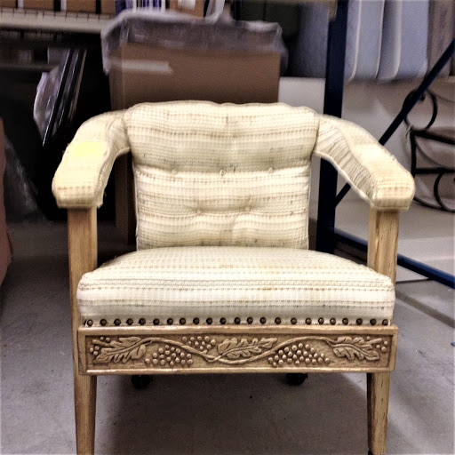 Sentimental oak chair before restoration in Manitowish Waters WI