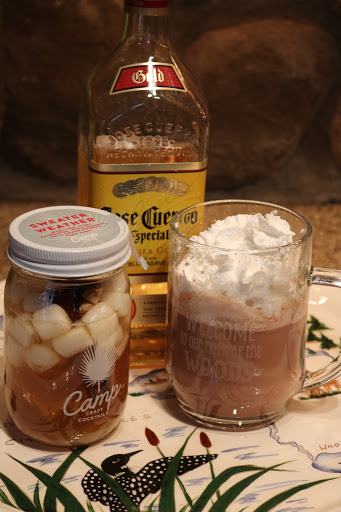 Winter cocktail kit in a mason jar